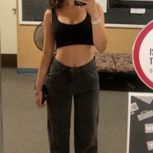 brandy melville black straight leg jeans